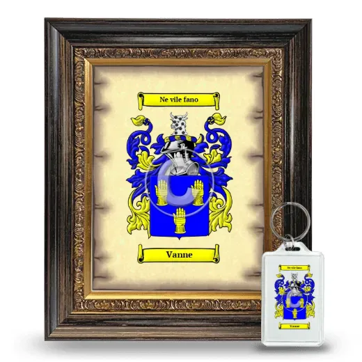 Vanne Framed Coat of Arms and Keychain - Heirloom