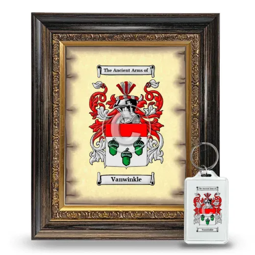 Vanwinkle Framed Coat of Arms and Keychain - Heirloom