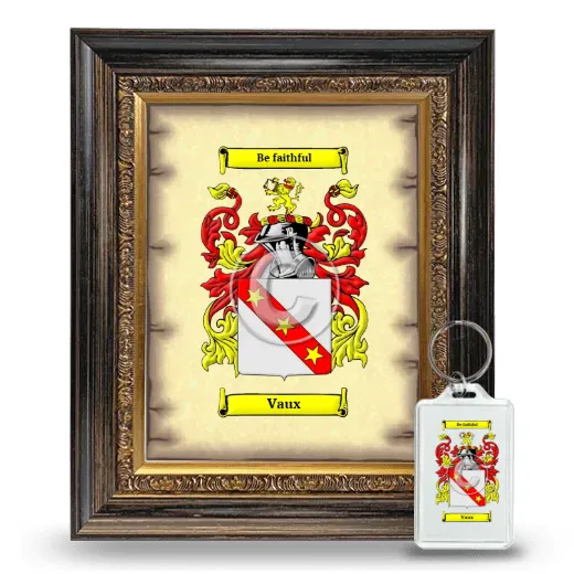 Vaux Framed Coat of Arms and Keychain - Heirloom