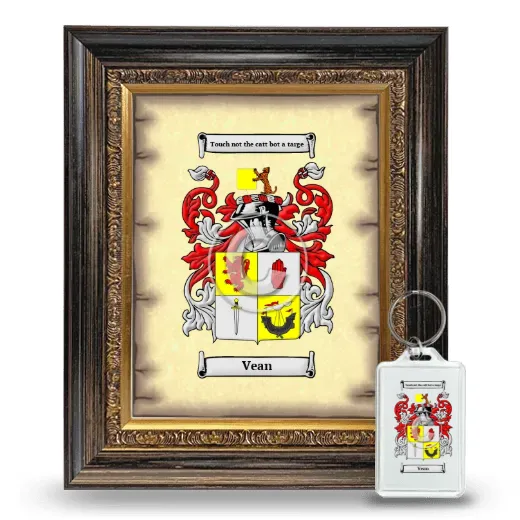 Vean Framed Coat of Arms and Keychain - Heirloom