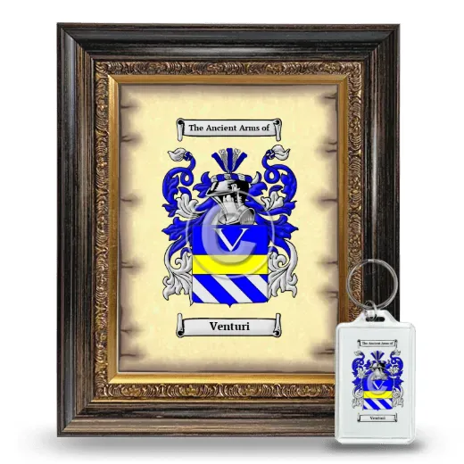 Venturi Framed Coat of Arms and Keychain - Heirloom