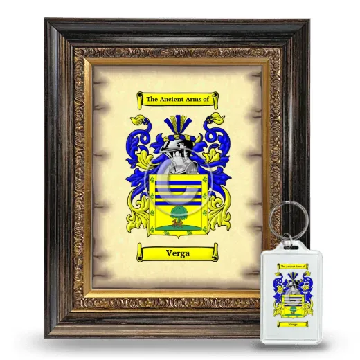 Verga Framed Coat of Arms and Keychain - Heirloom