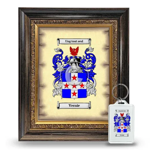 Vernie Framed Coat of Arms and Keychain - Heirloom