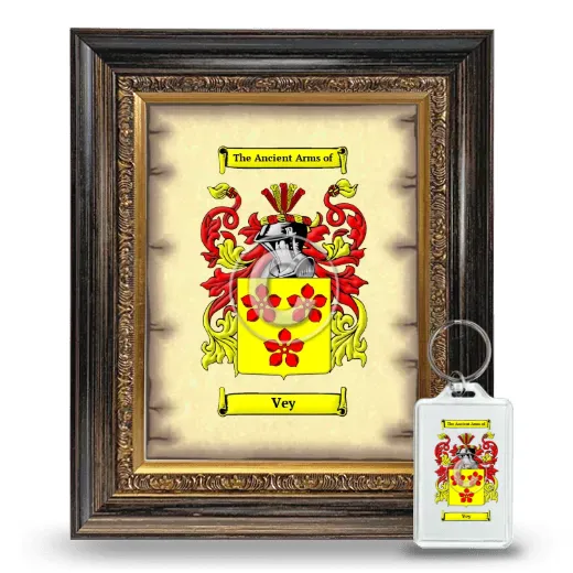Vey Framed Coat of Arms and Keychain - Heirloom