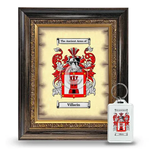 Villarin Framed Coat of Arms and Keychain - Heirloom
