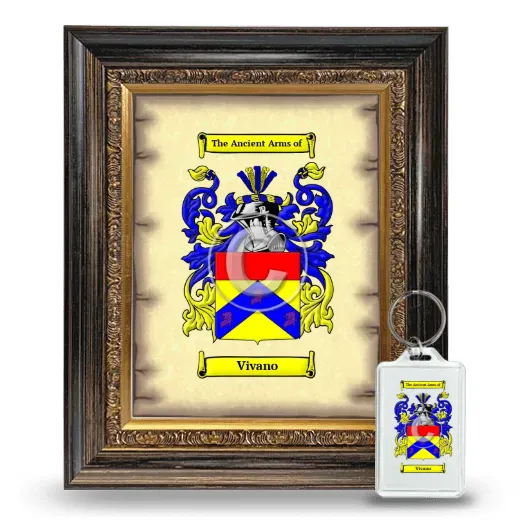 Vivano Framed Coat of Arms and Keychain - Heirloom