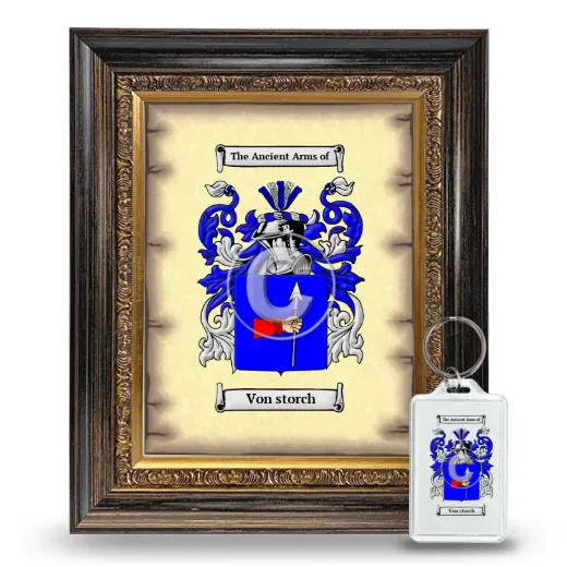 Von storch Framed Coat of Arms and Keychain - Heirloom