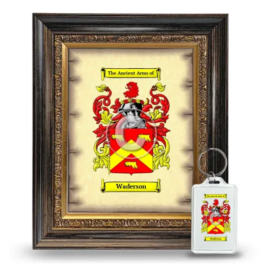 Waderson Framed Coat of Arms and Keychain - Heirloom