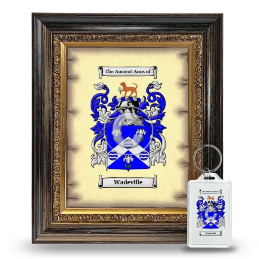 Wadeville Framed Coat of Arms and Keychain - Heirloom