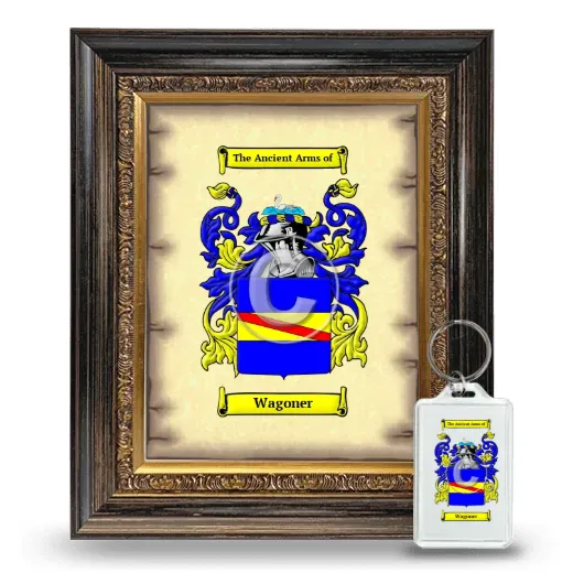Wagoner Framed Coat of Arms and Keychain - Heirloom