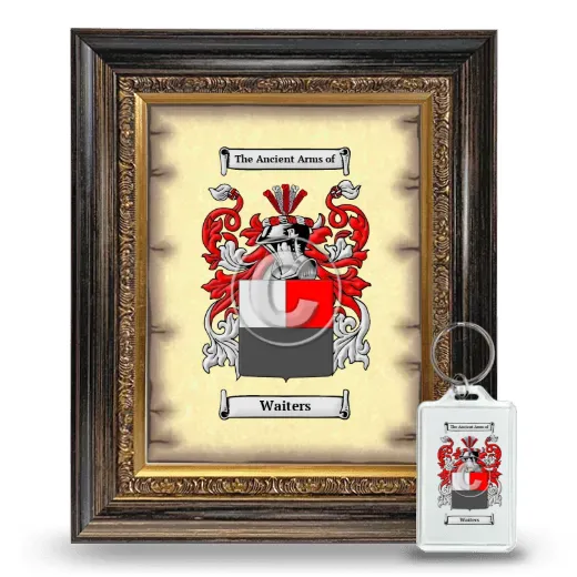 Waiters Framed Coat of Arms and Keychain - Heirloom