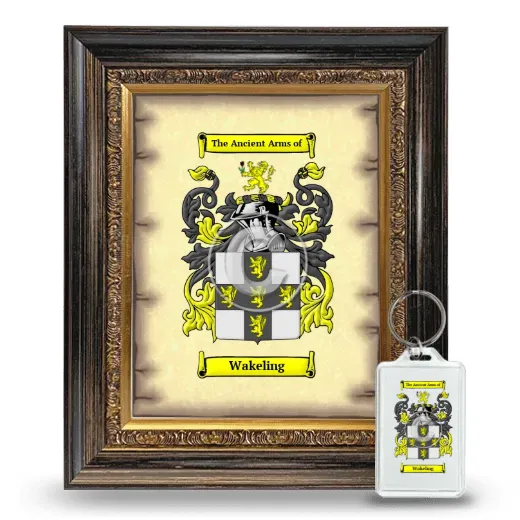 Wakeling Framed Coat of Arms and Keychain - Heirloom