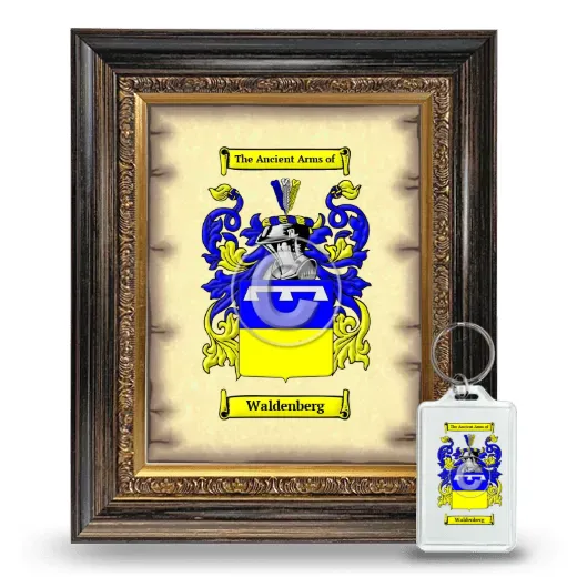 Waldenberg Framed Coat of Arms and Keychain - Heirloom