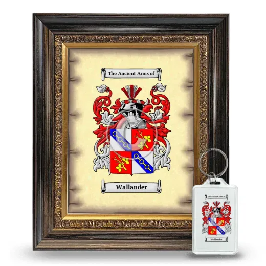 Wallander Framed Coat of Arms and Keychain - Heirloom