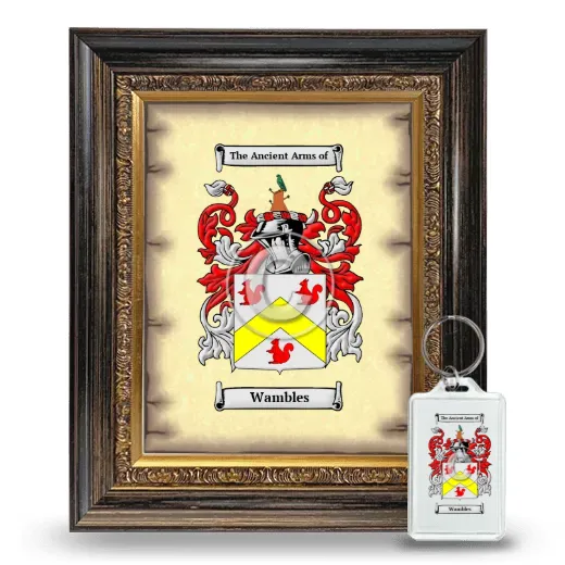 Wambles Framed Coat of Arms and Keychain - Heirloom