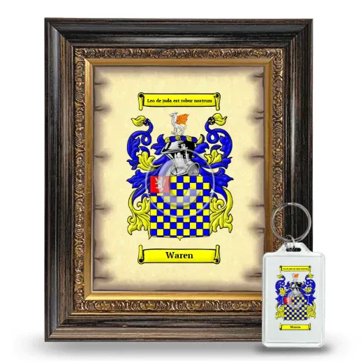 Waren Framed Coat of Arms and Keychain - Heirloom