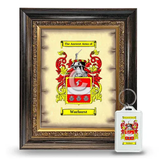 Warhurst Framed Coat of Arms and Keychain - Heirloom