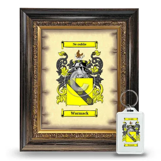 Warmack Framed Coat of Arms and Keychain - Heirloom