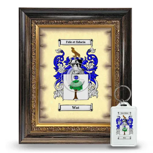 Wat Framed Coat of Arms and Keychain - Heirloom