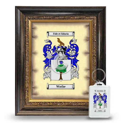 Wathe Framed Coat of Arms and Keychain - Heirloom