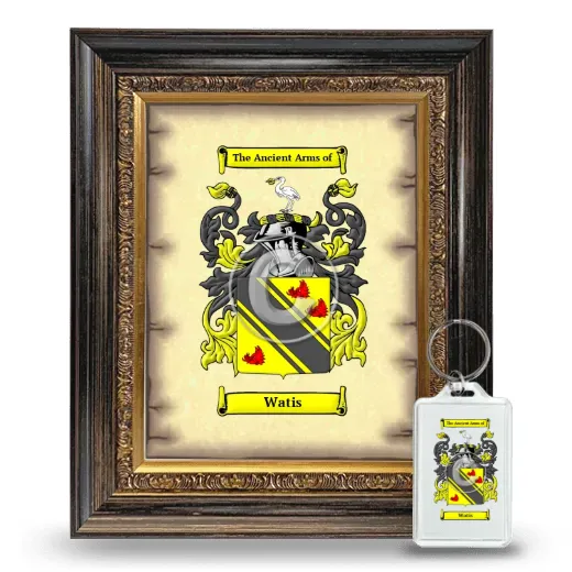 Watis Framed Coat of Arms and Keychain - Heirloom