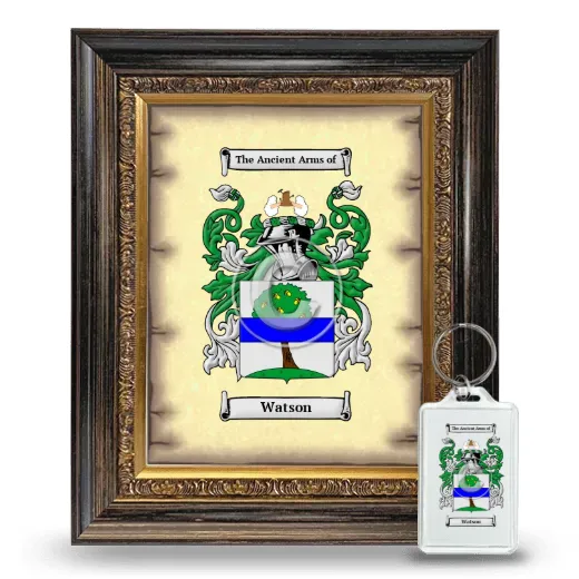 Watson Framed Coat of Arms and Keychain - Heirloom