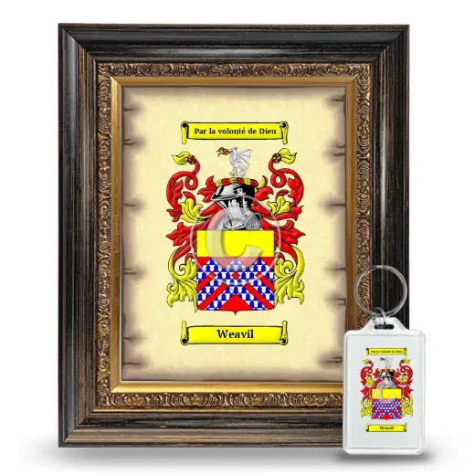 Weavil Framed Coat of Arms and Keychain - Heirloom