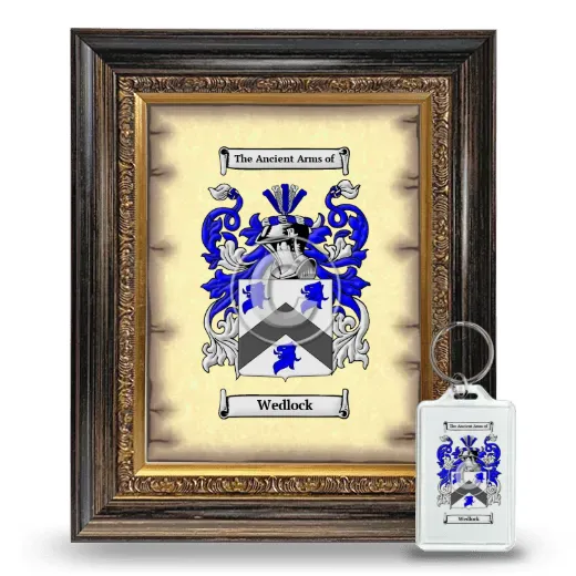 Wedlock Framed Coat of Arms and Keychain - Heirloom
