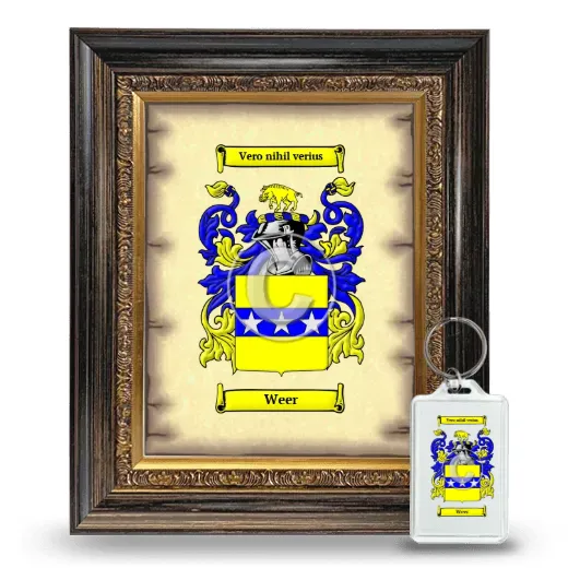 Weer Framed Coat of Arms and Keychain - Heirloom