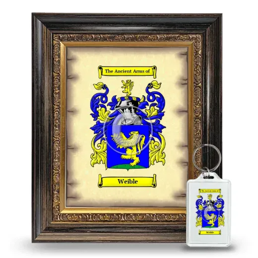 Weible Framed Coat of Arms and Keychain - Heirloom