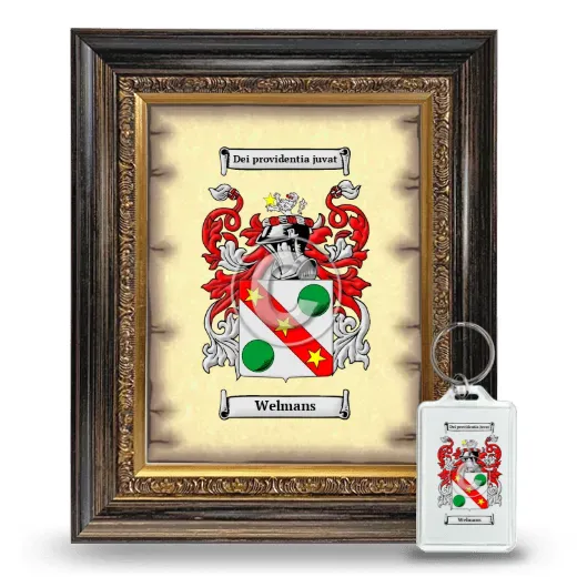 Welmans Framed Coat of Arms and Keychain - Heirloom