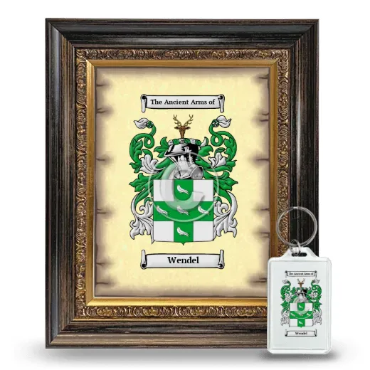 Wendel Framed Coat of Arms and Keychain - Heirloom