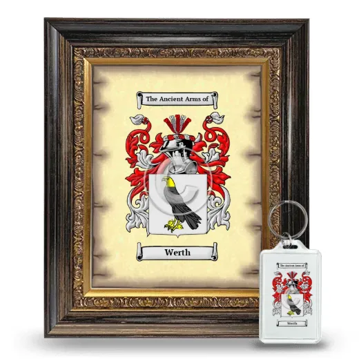 Werth Framed Coat of Arms and Keychain - Heirloom