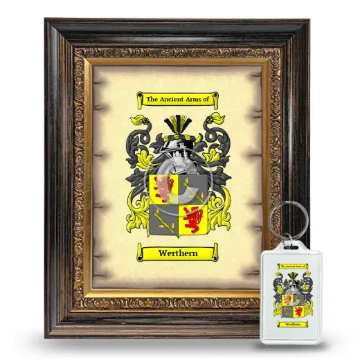 Werthern Framed Coat of Arms and Keychain - Heirloom