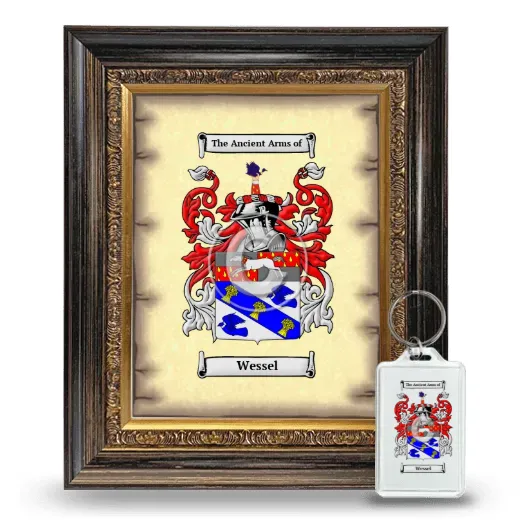 Wessel Framed Coat of Arms and Keychain - Heirloom