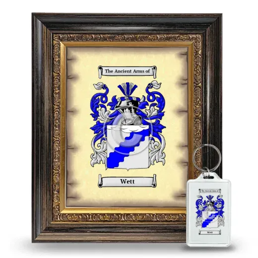 Wett Framed Coat of Arms and Keychain - Heirloom