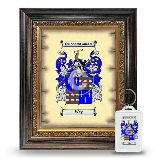 Wey Framed Coat of Arms and Keychain - Heirloom
