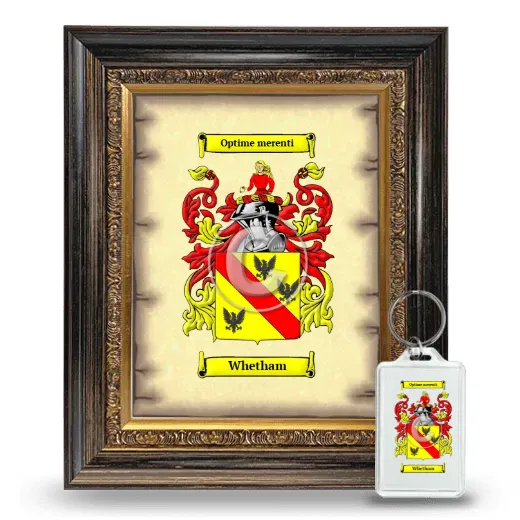 Whetham Framed Coat of Arms and Keychain - Heirloom
