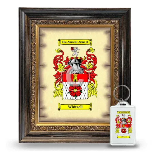 Whitsell Framed Coat of Arms and Keychain - Heirloom