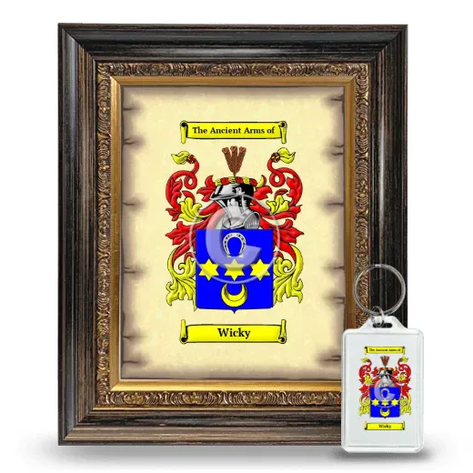 Wicky Framed Coat of Arms and Keychain - Heirloom