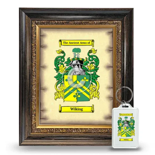 Wiking Framed Coat of Arms and Keychain - Heirloom