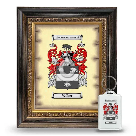 Wilber Framed Coat of Arms and Keychain - Heirloom
