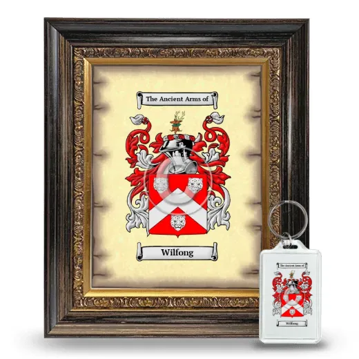 Wilfong Framed Coat of Arms and Keychain - Heirloom