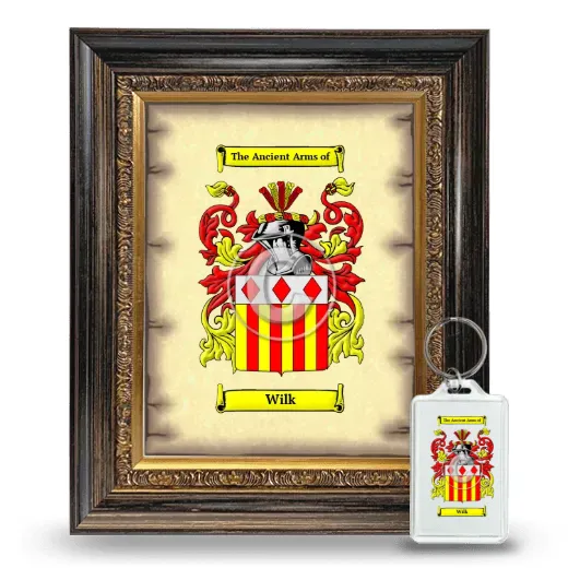 Wilk Framed Coat of Arms and Keychain - Heirloom