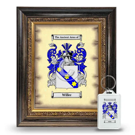 Willer Framed Coat of Arms and Keychain - Heirloom