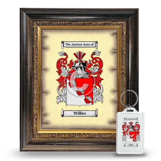 Willies Framed Coat of Arms and Keychain - Heirloom