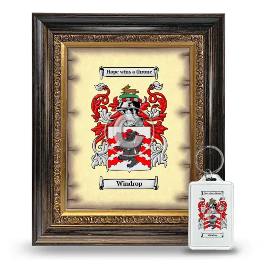 Windrop Framed Coat of Arms and Keychain - Heirloom