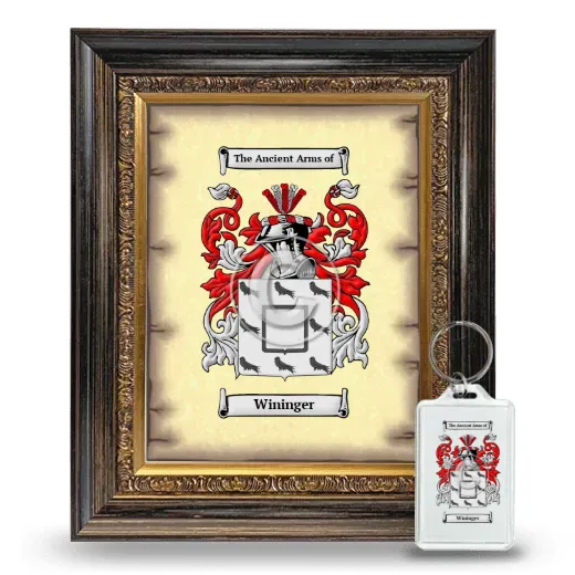 Wininger Framed Coat of Arms and Keychain - Heirloom