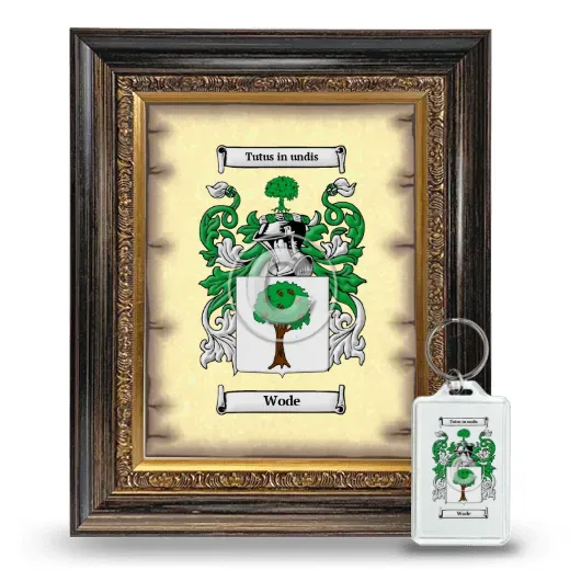 Wode Framed Coat of Arms and Keychain - Heirloom