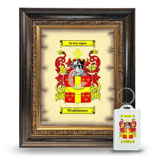 Wodehouse Framed Coat of Arms and Keychain - Heirloom